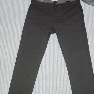 J Crew Men's Dark Gray/light Black Chino Flex Slim Fit W33 L30